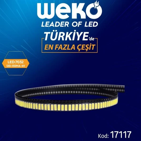 7032 120-150 MA 6V Tv Led Bar Ledleri (Tvnizi açıp içindeki led barla birebir aynısı olduğunu görmeden almayınız. Sonrasında iade ALMAMAKTAYIZ.) ürün görseli 1