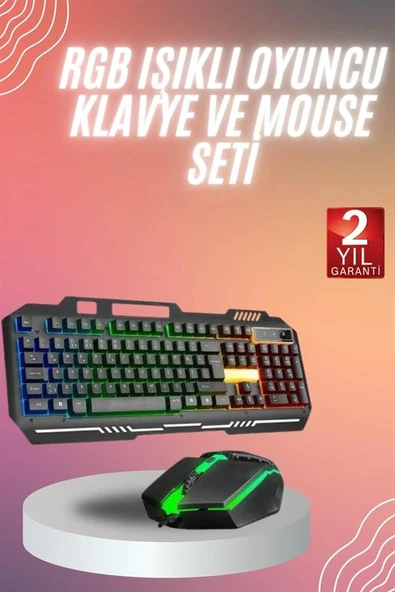 Rgb Işıklı Klavye Q Klavye Mouse Hediyeli - Resim 2