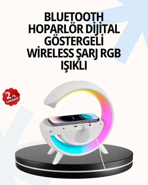 15W Hızlı Şarj Destekli LED Atmosfer Işığı ve Alarm Fonksiyonlu Lamba ürün görseli 1