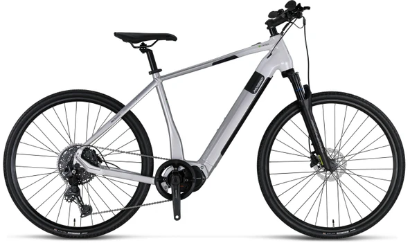 MOSSO E-LEGARDA ELEKTRİKLİ ŞEHİR BİSİKLET 520H HYD 28 JANT 10 VİTES WHITE SILVER ürün görseli 1