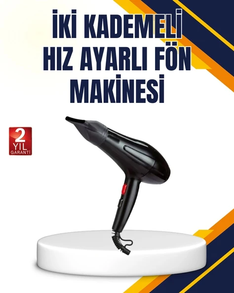 Soğuk Üfleme Özellikli 2200W Profesyonel Fön Makinesi ürün görseli 1