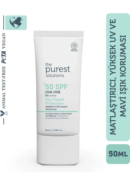 The Purest Solutions Matlaştırıcı Karma ve Yağlı Ciltler için 50 ml 50 Faktör Güneş Kremi ürün görseli 1