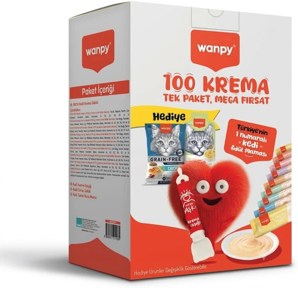Wanpy Karışık Krema Kedi Ödülü 100*14 gr ürün görseli 1