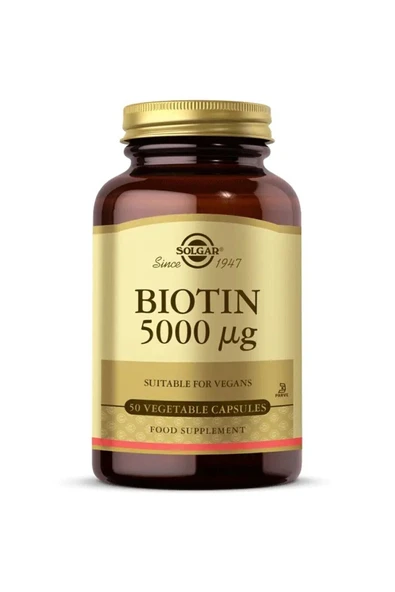 Solgar Biotin 5000 mcg 50 Kapsül ürün görseli 1