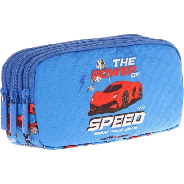 Kaukko Kıds 3 Bölmeli Kalem Çantası (rubber Speed)l8268 ürün görseli 1