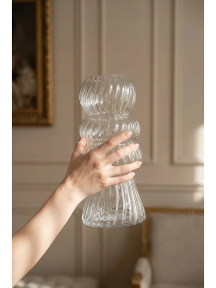 Acar Aura Boğum Cam Vazo 30 cm - Resim 3