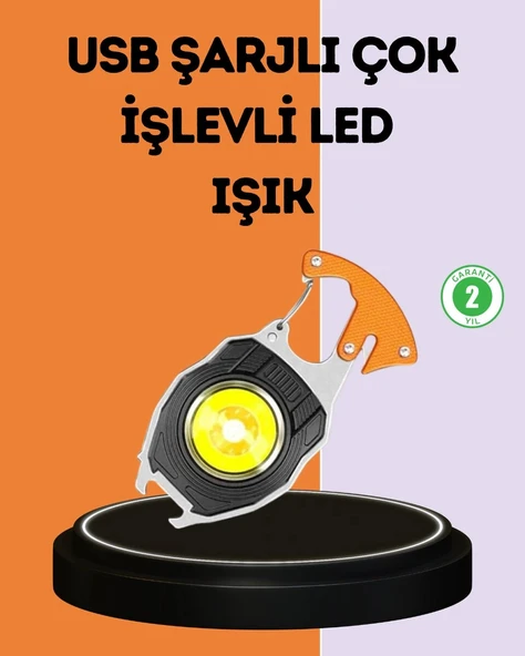 LED Işıklı Acil Durum Düdüklü Anahtarlık Fener ürün görseli 1