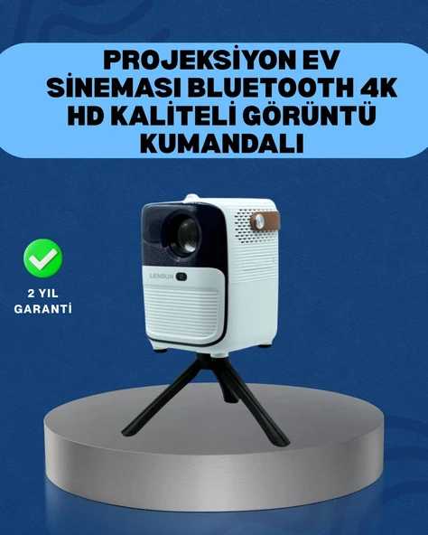 Ultra HD Çözünürlüklü Taşınabilir Projektör – 1920x1080 Piksel Görüntü Kalitesi (Kopya) ürün görseli 1