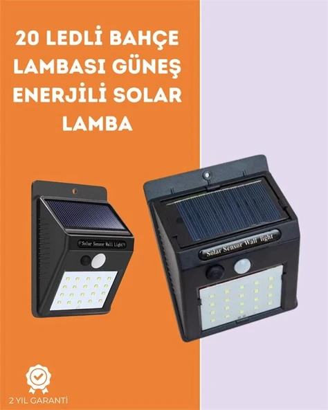 Kablosuz Solar LED Lamba | Bahçe, Veranda, Merdiven Işığı, Otomatik Aç-Kapa Sensörlü ürün görseli 1