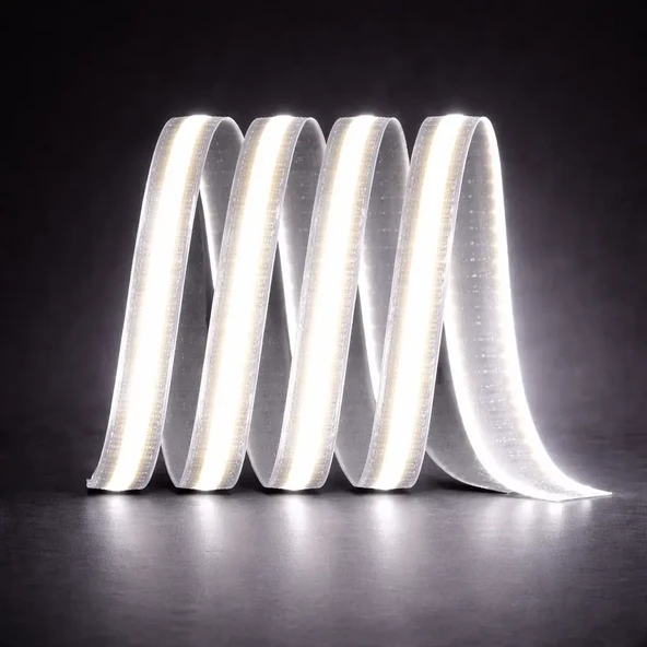 COB Şerit LED 12V 5 Metre 216 LED/m 6400K Beyaz Işık COB LED Strip Şerit Aydınlatma ürün görseli 1