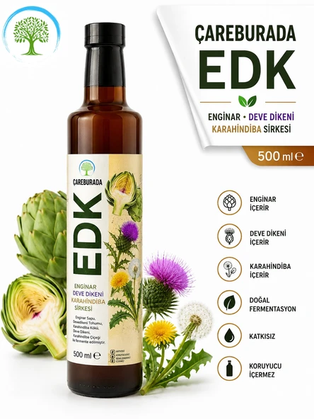 ÇareBurada EDK Sirke 500 ml | Enginar, Devedikeni, Karahindiba ürün görseli 1