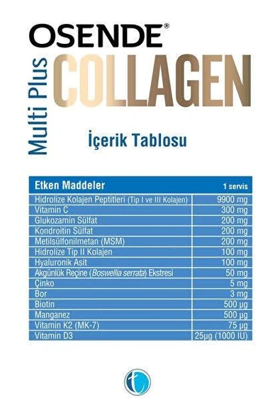 Osende Multi Plus Collagen Powder 10,000 mg 30 Servis - Resim 2