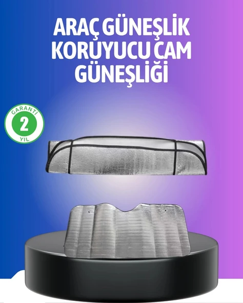 Metalize Reflektör Yüzeyli UV Koruyucu Araç Güneşliği – Serin ve Güvenli Sürüşler İçin ürün görseli 1