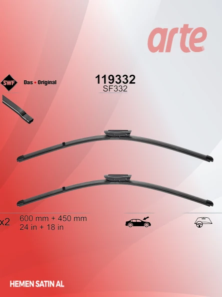 Renault Megane IV (2015-2026) Uyumlu | SWF Das Original Ön Silecek Takımı | 2'li Set ürün görseli 1