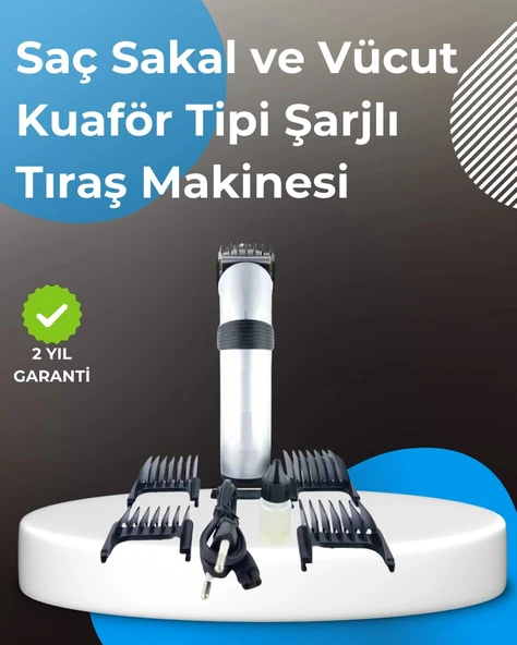 Profesyonel Saç ve Sakal Tıraş Makinesi – Tam Aksesuar Setli ürün görseli 1