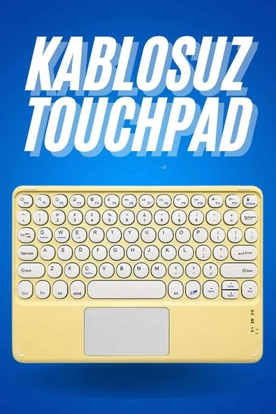Bluetooth Touchpad Klavye Ultra İnce Taşınabilir Q Klavye - Resim 2