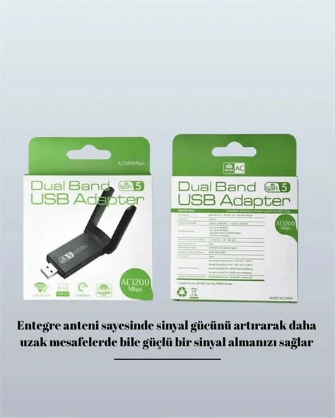 AC1200 USB WiFi Adaptör - Resim 4