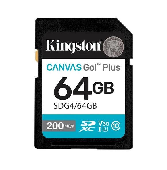 Kingston 64GB SDXC Canvas Go+ 200MB/s SDG4/64GB ürün görseli 1