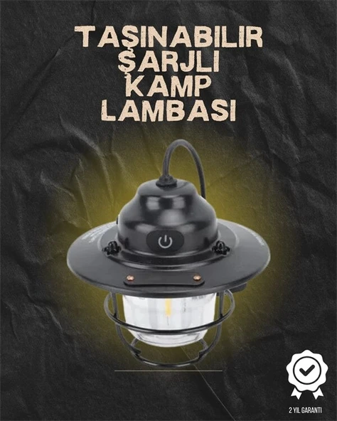 Kamp ve Bahçe İçin Retro LED Fener – Sıcak Işık, Uzun Ömürlü Batarya ürün görseli 1