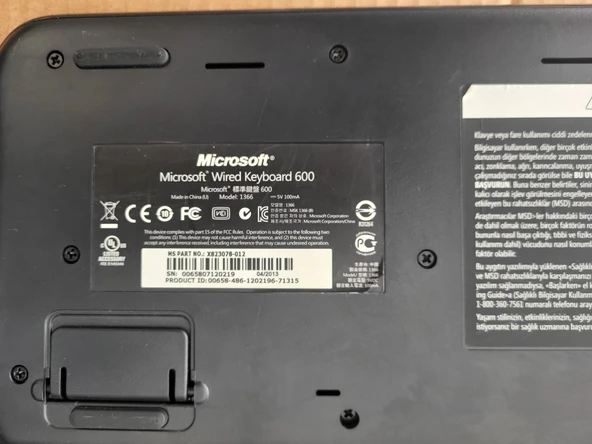 Microsoft Desktop 600 Kablolu Klavye Mouse  250 TL - Resim 3