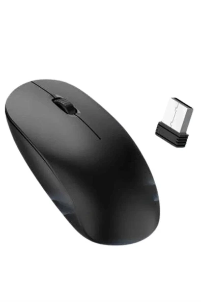 Siyah Kablosuz Mouse Wireless Mouse Minimal Tasarım - Resim 4