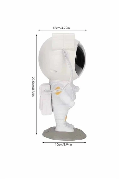 Projeksiyon Astronot Lamba Speaker Sevimli Astronot Bluetooth Hoparlör - Resim 4