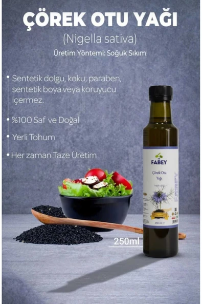 neşe natural esfabey Çörek Otu Yağı 250ml ürün görseli 1
