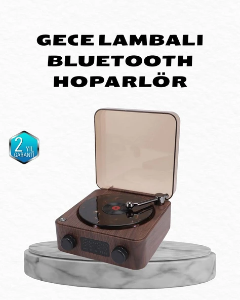 Gece Lambası Bluetooth Hoparlör Dijital Saat Çok Fonksiyonlu Su Dalgası Işıklı ürün görseli 1