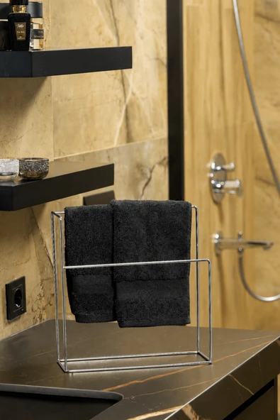 Parlak Silver Renk Çok Amaçlı Tezgah Üstü Mutfak & Banyo Havluluğu | Modern Havlu Askılığı ürün görseli 1