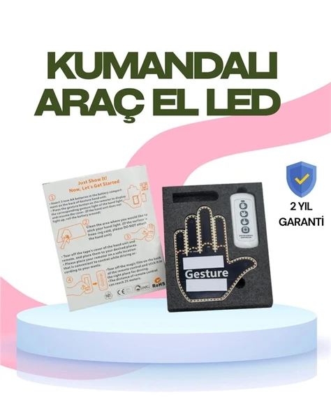 Yüksek Görünürlüklü Otomobil Jest Işığı – 3 Modlu LED Arka Cam Aksesuarı, Pratik ve Eğlenceli ürün görseli 1