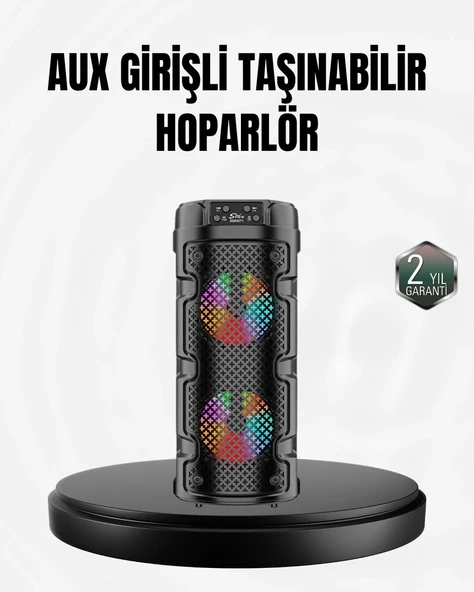 Kablosuz Stereo Hoparlör USB + SD Kart + AUX Destekli Bluetooth 5.0 ürün görseli 1