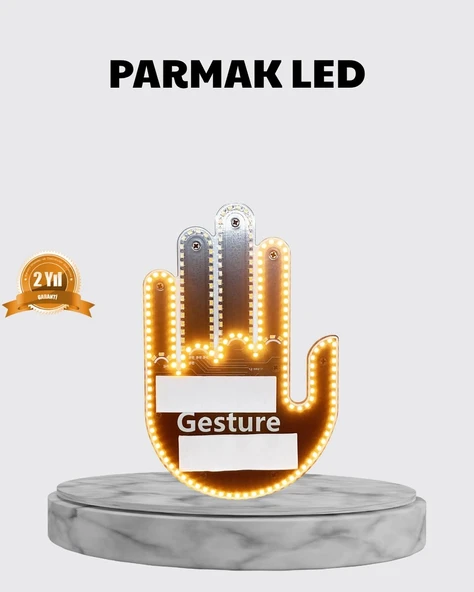 176 LED’li Amber Trafik Uyumlu Sinyal Işığı – El Hareketiyle Kontrol ürün görseli 1