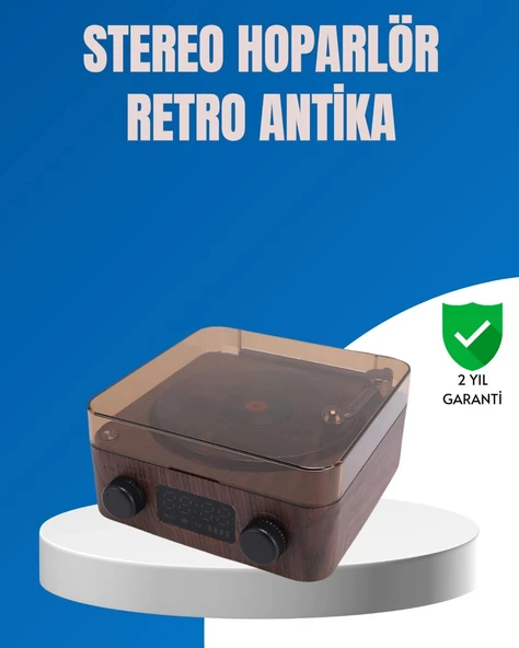 Stereo Bluetooth Hoparlör – Gece Lambalı ve Saat Göstergeli ürün görseli 1