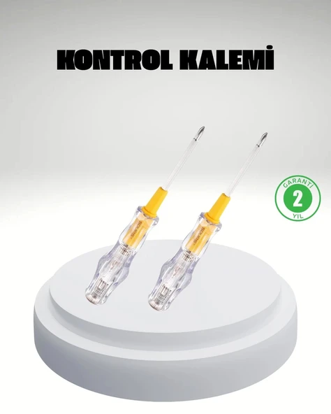 Elektrik Test Kalemi Neon Işıklı Nikel Kaplama 110-220V Dirençli ürün görseli 1