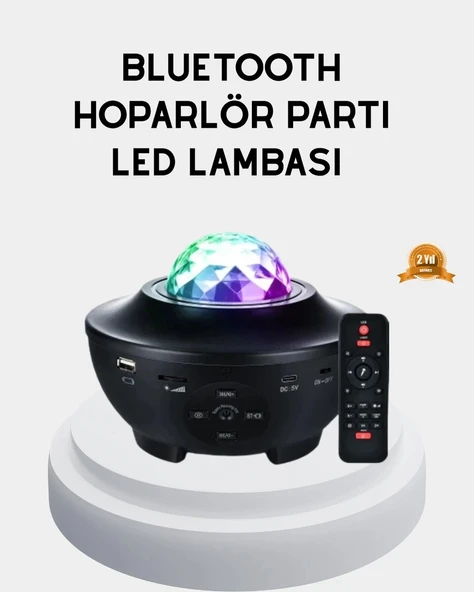 LED Yıldızlı Projektör Galaxy Modlu Renk ve Parlaklık Ayarlı Gece Lambası ürün görseli 1