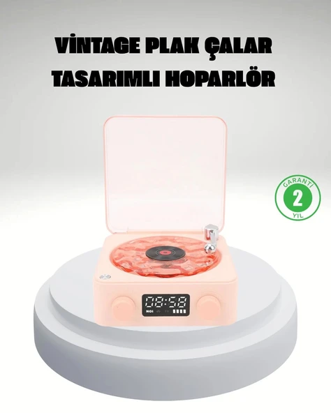 Gece Lambası Stereo Bluetooth Hoparlör Dijital Saat Su Dalgası Efektli 3-ü-1 Cihaz ürün görseli 1