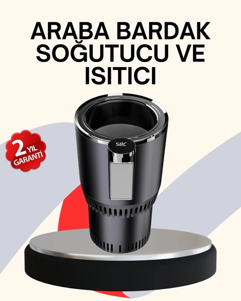 Araba Bardaklığı Isıtma Soğutma Ayarlı Çakmak Girişli Akıllı Model ürün görseli 1