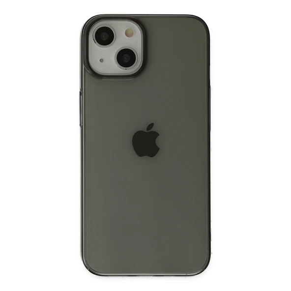 İphone 14 Plus Kılıf Pc Sert Şeffaf Kapak - Siyah ürün görseli 1