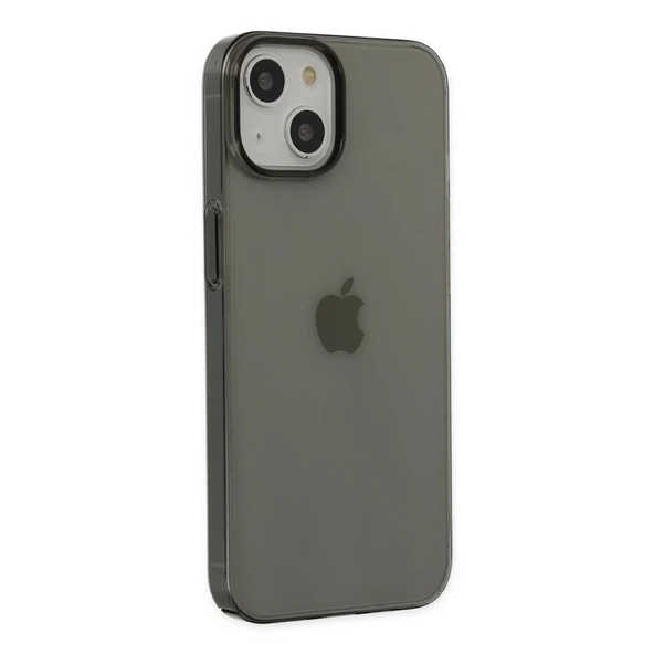 İphone 14 Plus Kılıf Pc Sert Şeffaf Kapak - Siyah - Resim 2