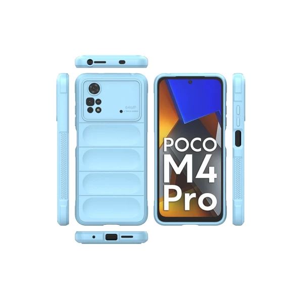 Poco M4 Pro 4g Kılıf Optimum Silikon - Sky Blue - Resim 3