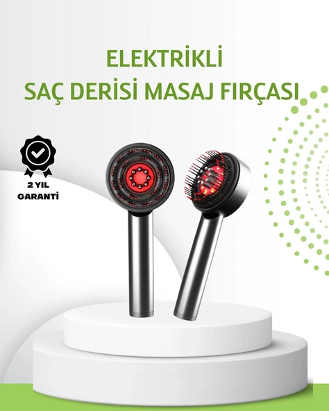 Şarjlı Saç Derisi Masaj Cihazı Kırmızı Işık ve 3D Tarak Dişli ürün görseli 1