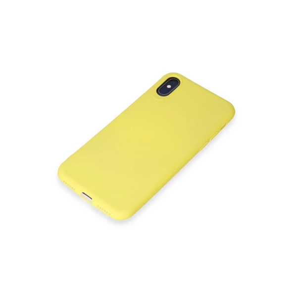 İphone X Kılıf First Silikon - Sarı - Resim 4