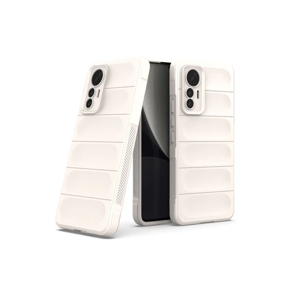 Mi 12 Lite Kılıf Optimum Silikon - Krem - Resim 2