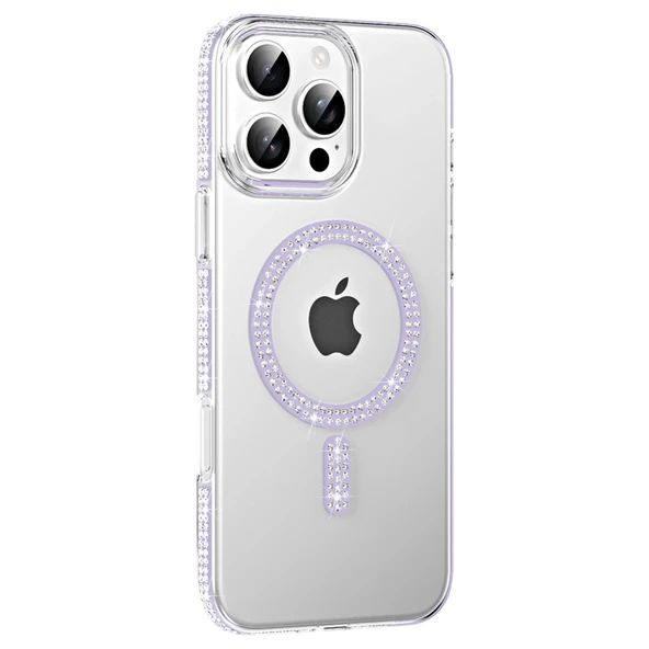 Joko İphone 16 Pro Move Taşlı Magsafe Kapak - Lila ürün görseli 1
