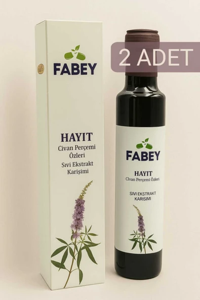 Neşe Natural FABEY Hayıt & Civan Perçemi Özleri Sıvı Ekstrakt Karışımı 250ml x 2 Adet ürün görseli 1