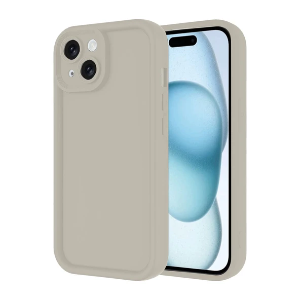 İphone 14 Kılıf Viera Silikon - Krem ürün görseli 1