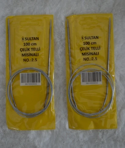 Çelik Telli Misinalı Şiş 100 cm 2,5 no 2 adet ürün görseli 1
