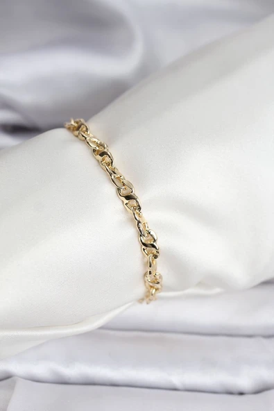 14K Gold Renk Kaplama Zincir Model CM Kadın BileklikEB-53-vice/(1395) 3461 ürün görseli 1