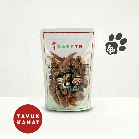 BarfTr Tavuk Kanat Atıştırmalık Ödül maması 500 Gr Köpekler İçin ürün görseli 1