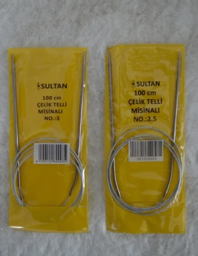 Çelik Telli Misinalı Şiş 100 cm 2,5 no 3 no 1’er adet ürün görseli 1